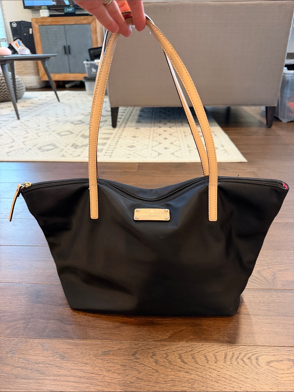 Kate Spade Kennedy Park Sophie Small Black Nylon Tote - C75-026